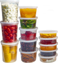 Versatile Food Storage Containers Set - 44 BPA-Free Clear Round Containers with Airtight Lids in 8oz, 16oz, and 32oz Sizes for Meal Prep, Freezer Storage, and More