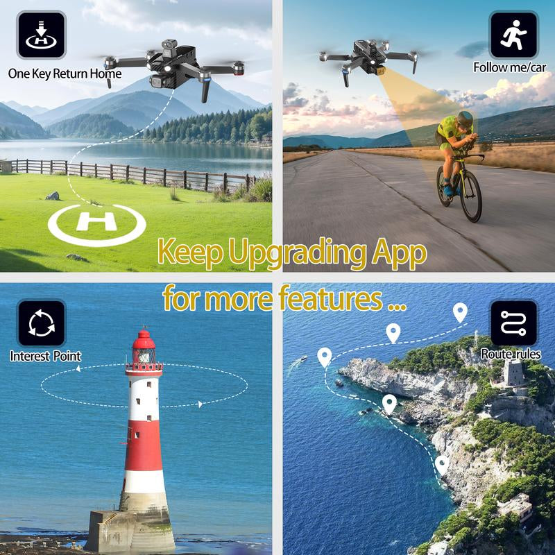 Bingchat AE Pro+ Carbon Fiber Drone - Capture Stunning 4K HD Footage with 3-Axis Gimbal, Obstacle Avoidance, 82-Minute Flight Time & 5 Miles Range!