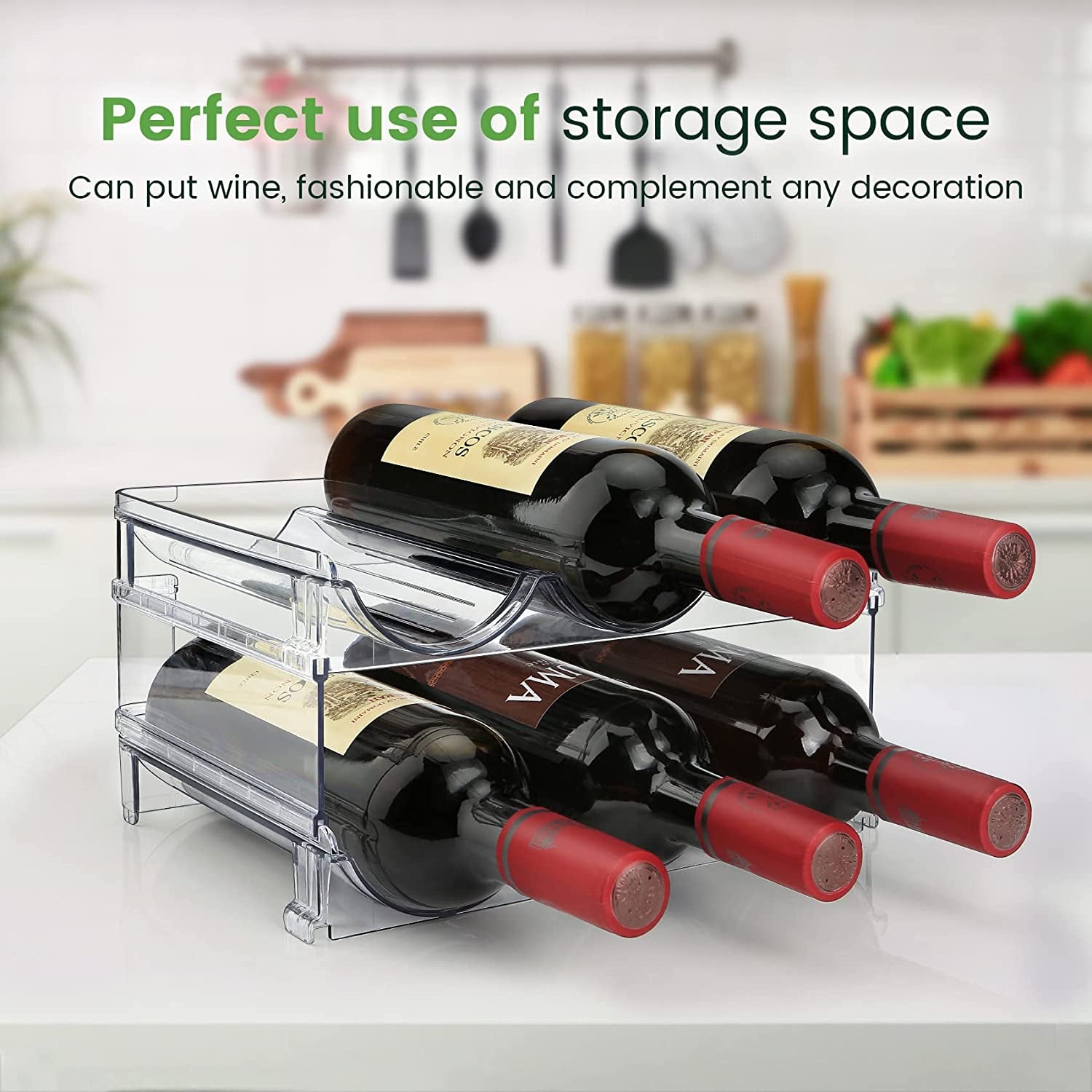 Maximize Your Space with Our Stackable Water Bottle Organizer - 2 Pack for Effortless Storage Solutions