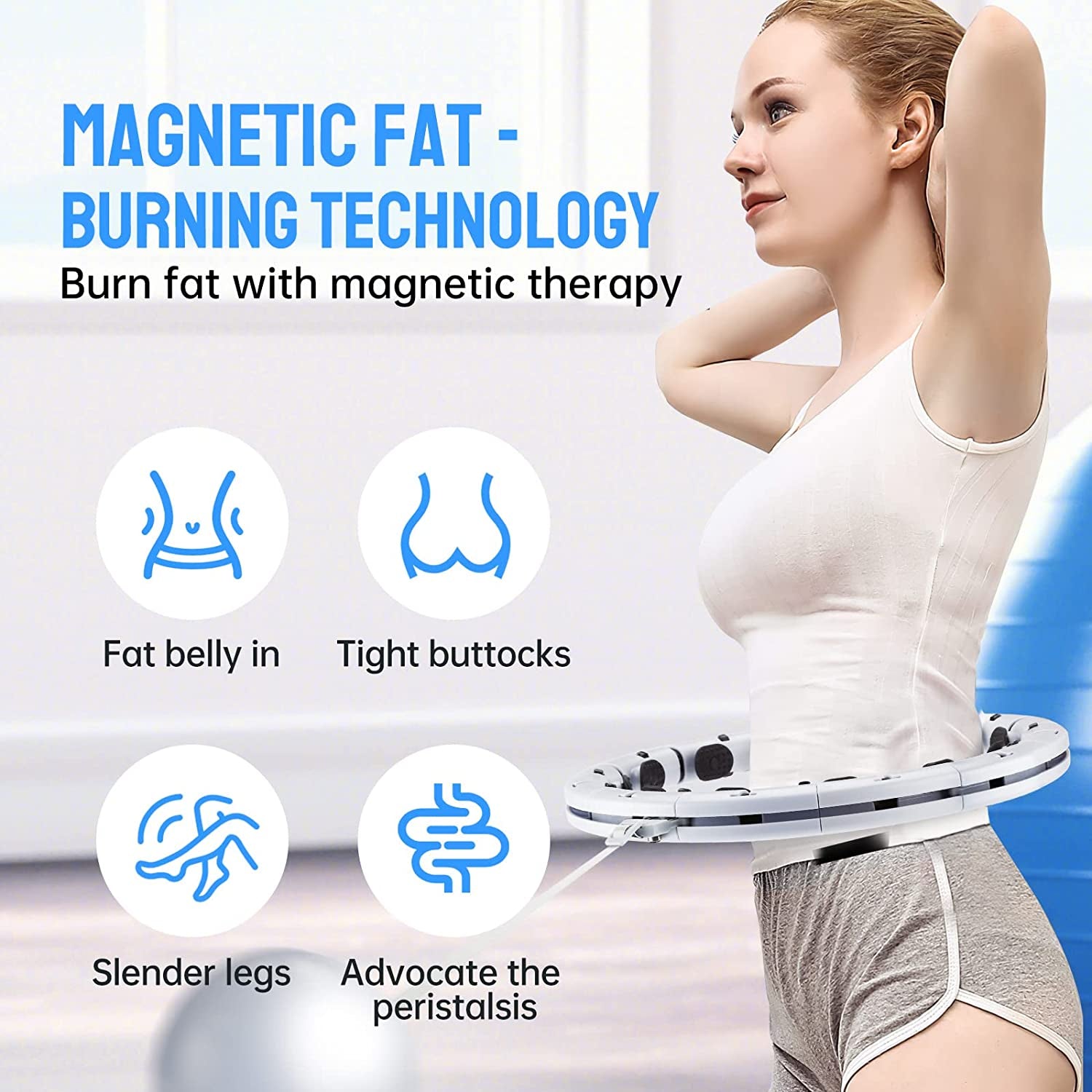Transform Your Fitness Journey with Our Weighted Smart Hula Hoops for Adults – 16 Detachable Knots for Effective Weight Loss and Massage!