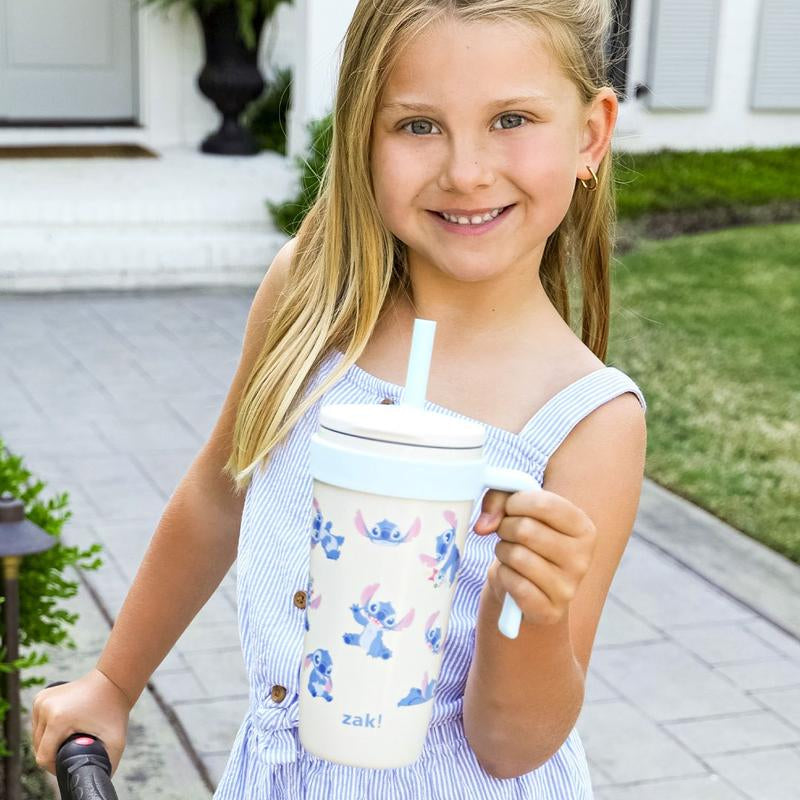 Zak Designs Fairway Kids Insulated Stainless Steel Tumbler - Splash-Proof Lid & Silicone Spout for Easy Sipping!