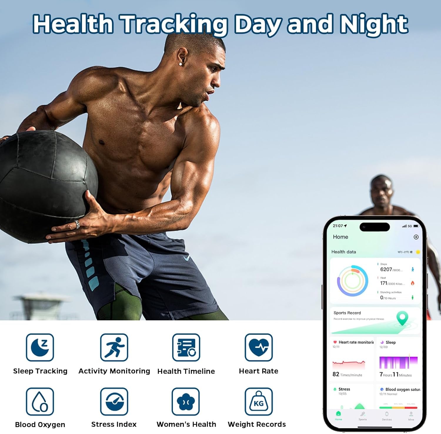 Revolutionary Smart Ring Health Tracker - Your Ultimate Sleep and Fitness Companion in Stylish Silver