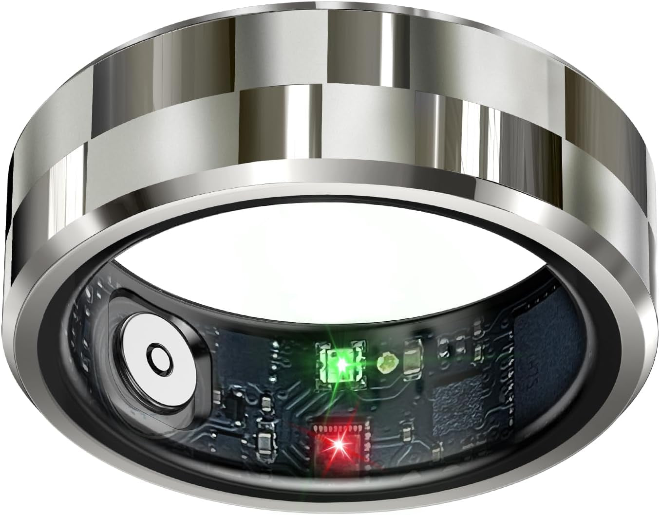 Revolutionary Smart Ring Health Tracker - Your Ultimate Sleep and Fitness Companion in Stylish Silver