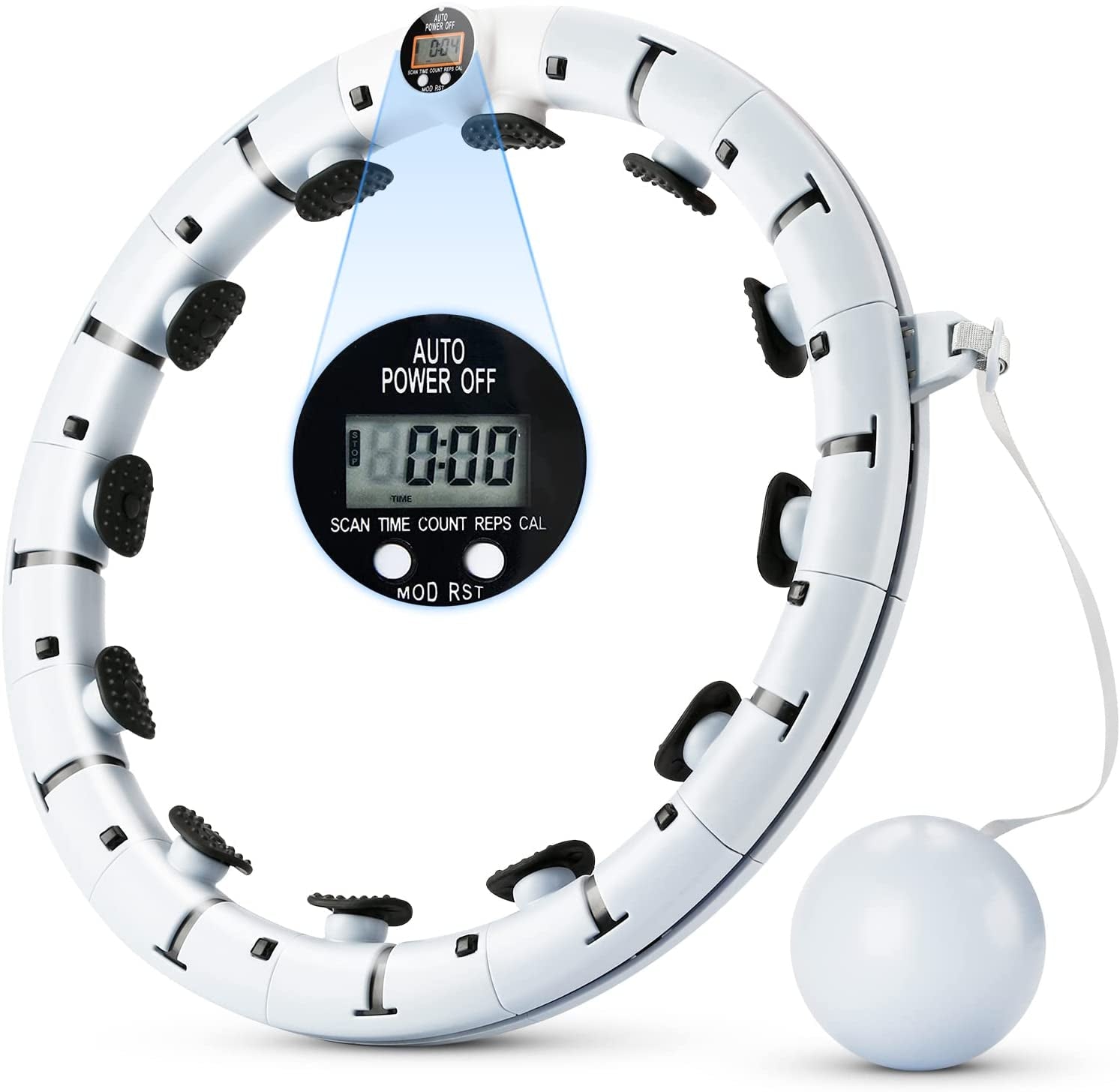 Transform Your Fitness Journey with Our Weighted Smart Hula Hoops for Adults – 16 Detachable Knots for Effective Weight Loss and Massage!