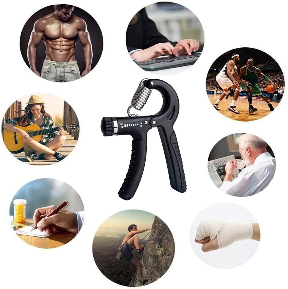 Adjustable Hand Grip Strengthener - 22 to 132 Lbs Resistance Trainer for Athletes, Musicians, and Rehabilitation