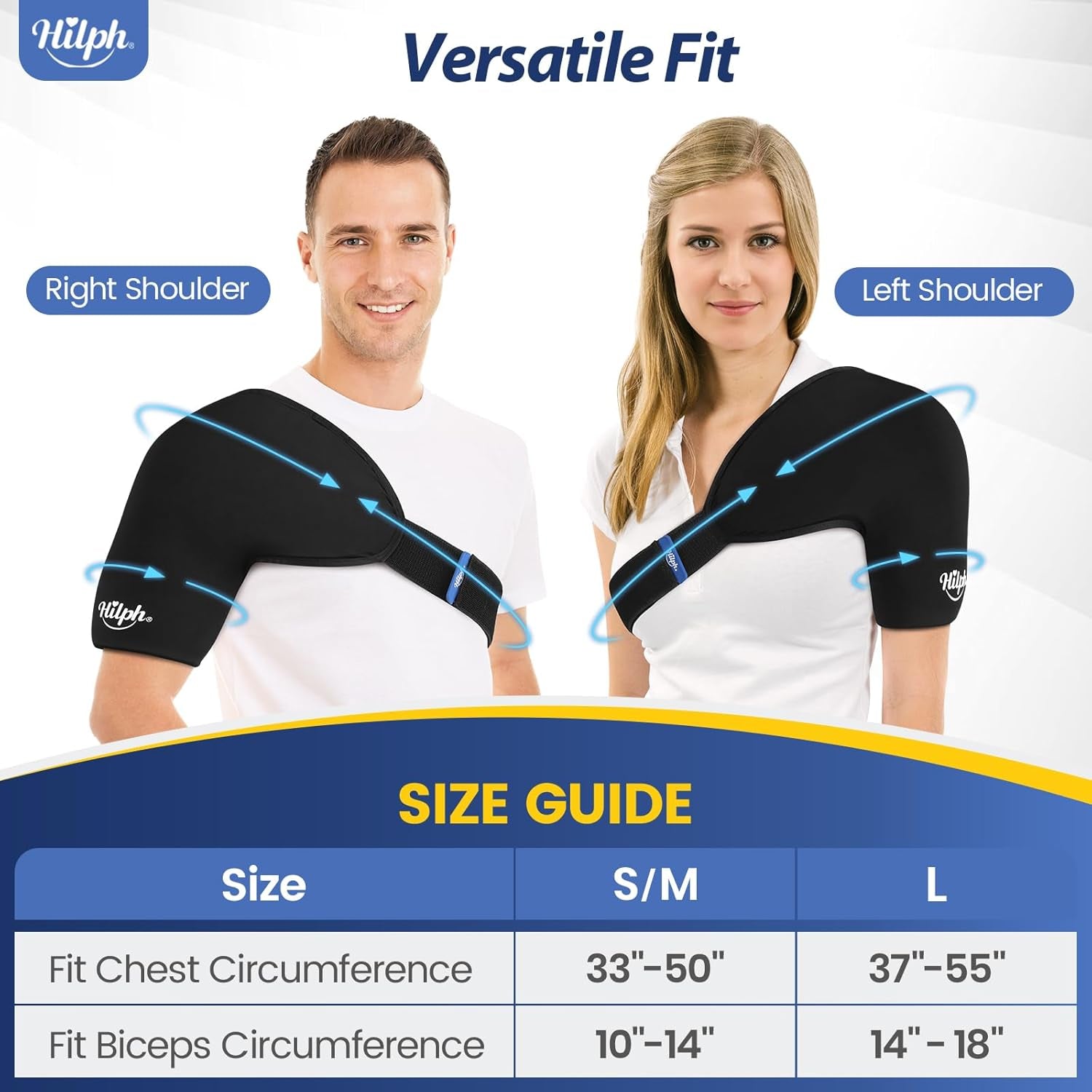 Revolutionary Shoulder Ice Pack Wrap for Ultimate Rotator Cuff Relief - Double-Layer Gel Cold Therapy with Adjustable Compression for Men & Women