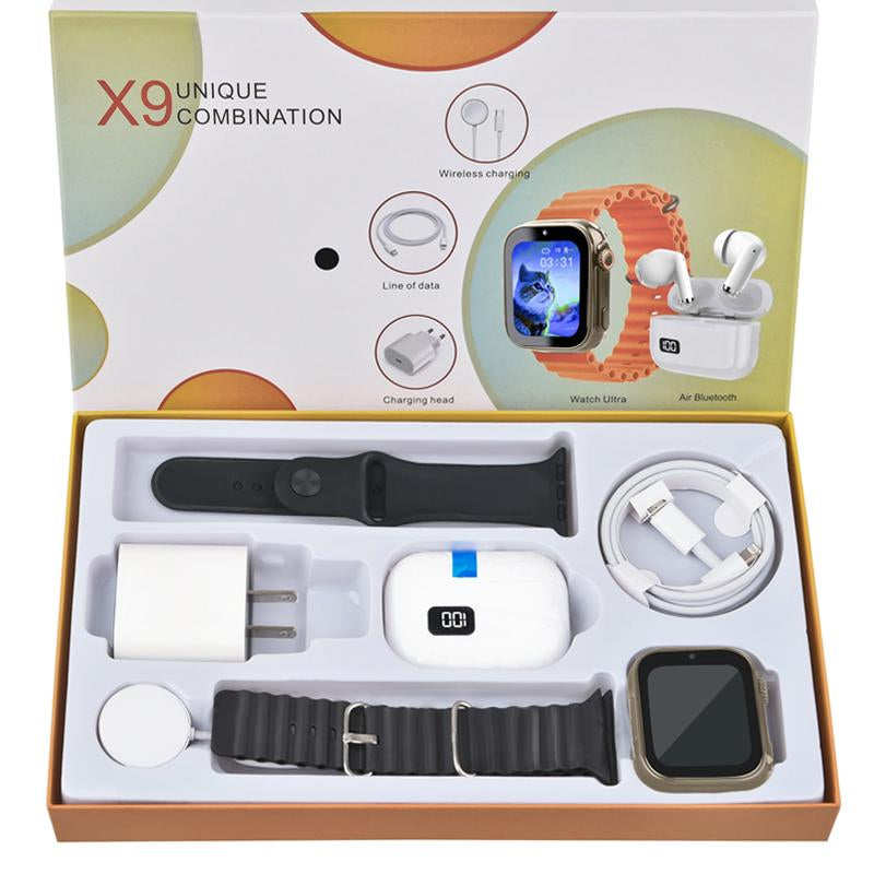 Ultimate 6-in-1 Smartwatch Kit: Bluetooth Headphones, 20W Fast Charger, Type-C Cable & More - Compact & Portable Audio Solution!