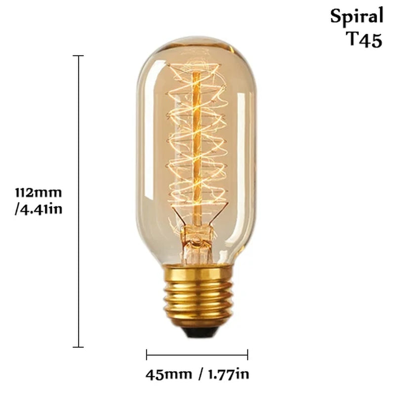 Illuminate Your Space with the Vintage Charm of Edison Bulb E27 220V 40W - ST64 A19 T45 G80 G95 G125 Incandescent Filament Lighting