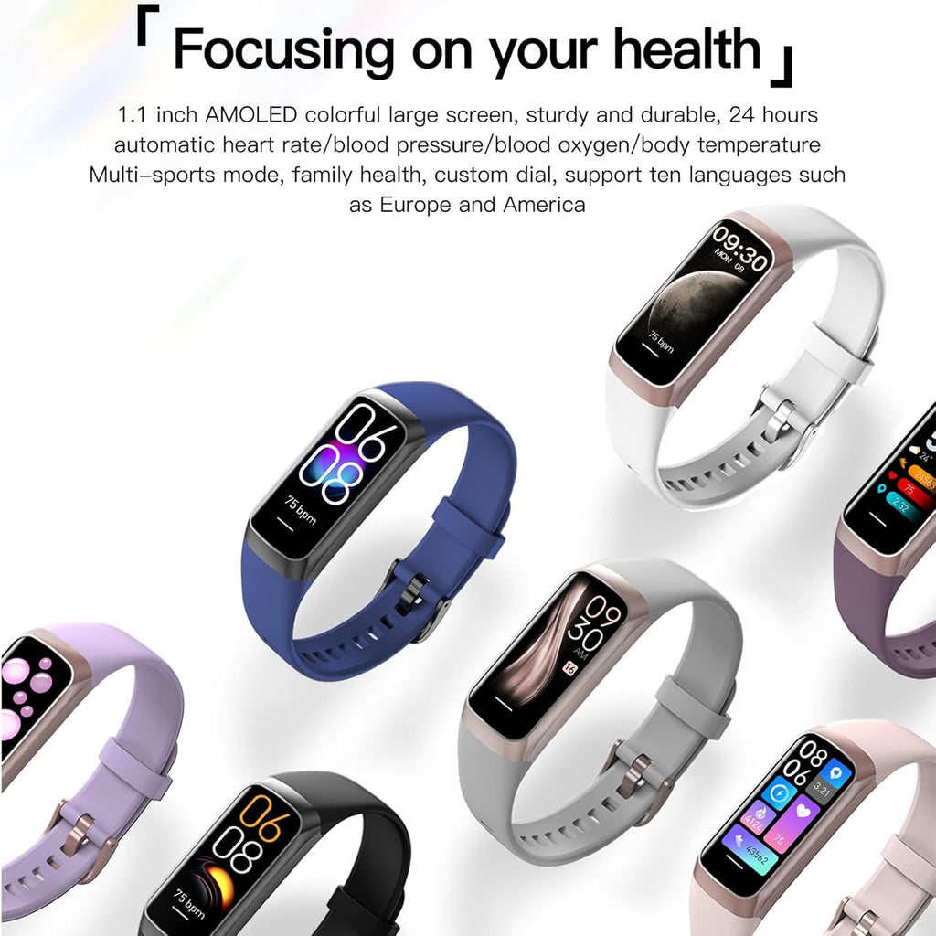 Stay Fit and Stylish with the C60 Health Fitness Tracker: Slim, Waterproof, and Packed with 25 Sports Modes!