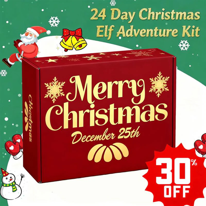 2025 Enchanting Christmas Elf Countdown Kit: 24 Days of Magical Adventures & Festive Decorations