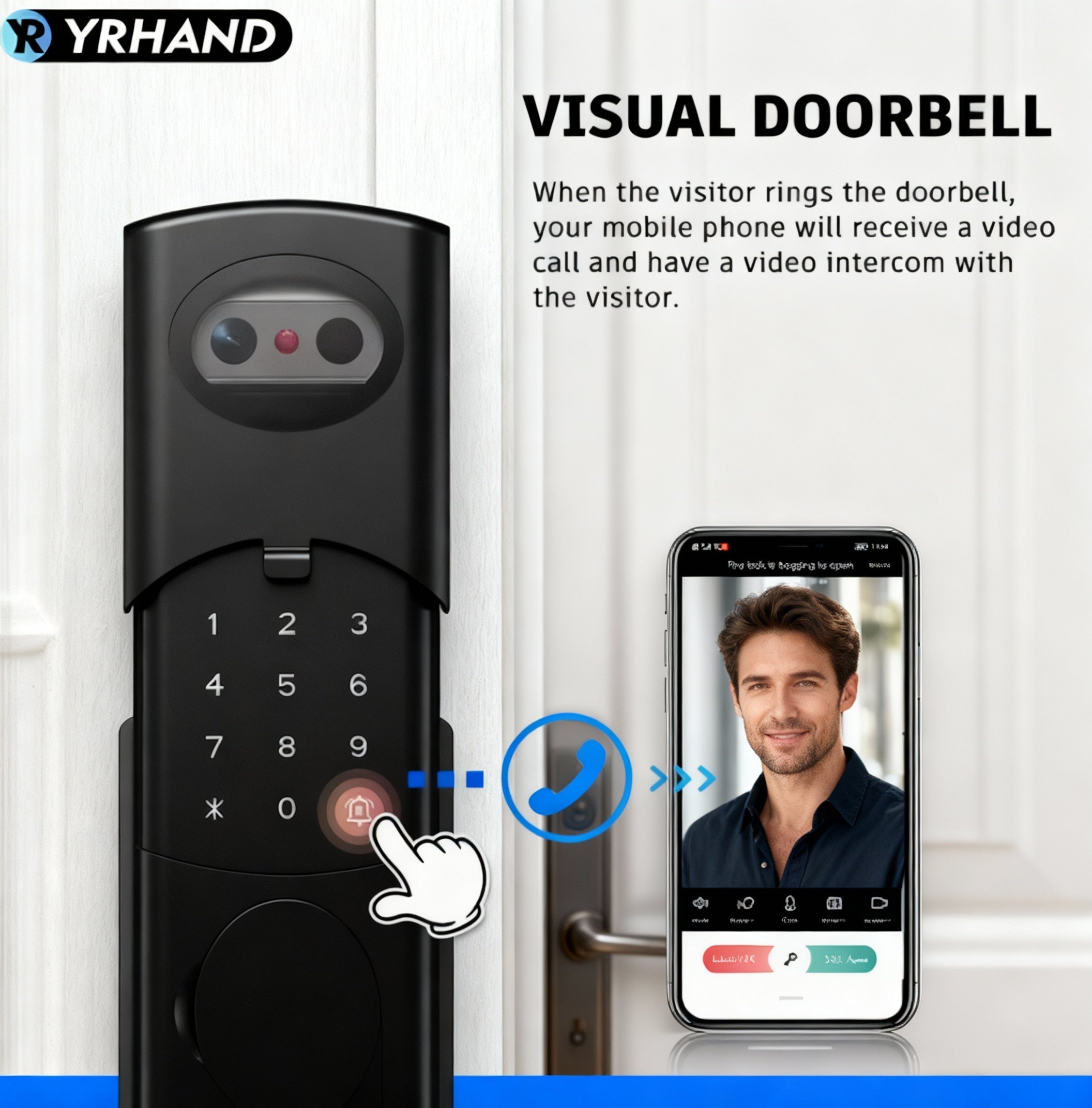 Revolutionary Tuya WiFi 3D Face Recognition Smart Lock - Waterproof, Multi-Access Security for Your Home