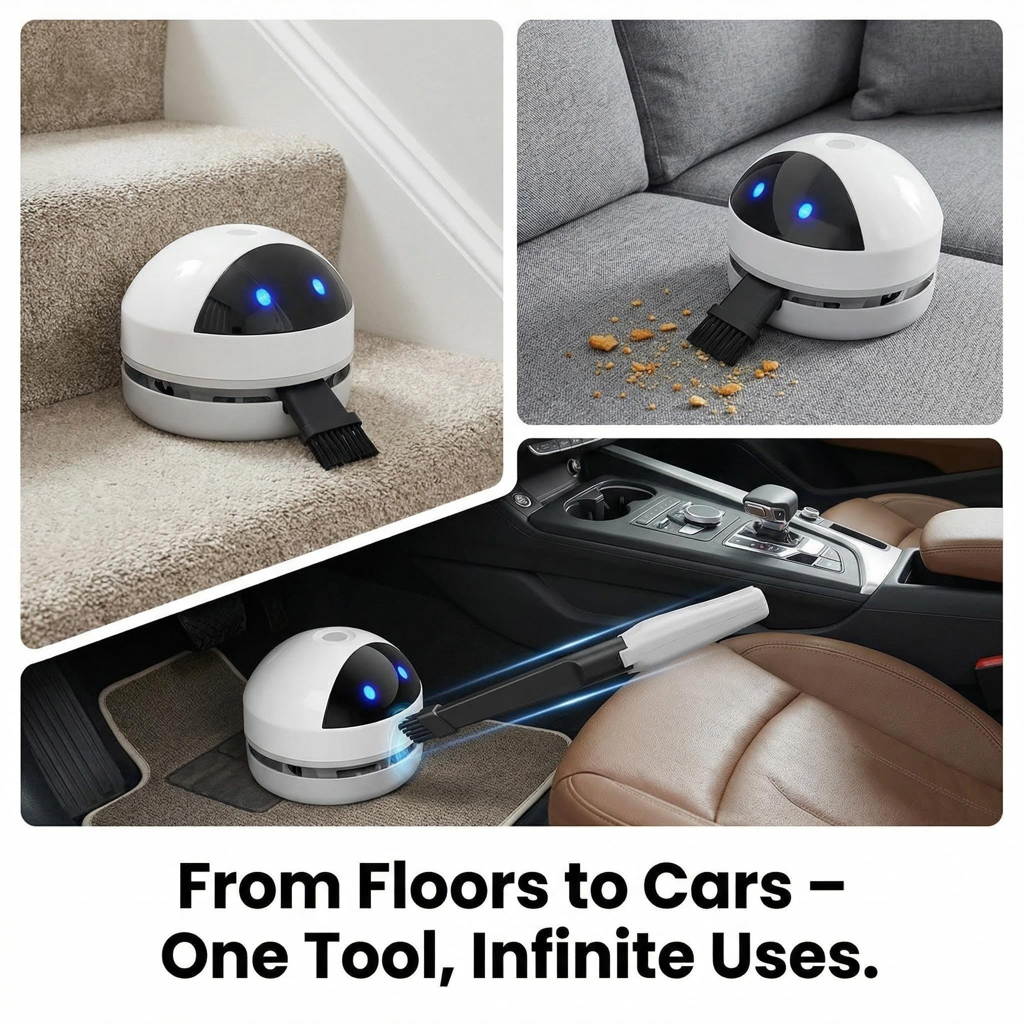 Potente Mini Aspiradora De Mesa Inalámbrica: Limpieza Eficaz y Portátil para Tu Hogar