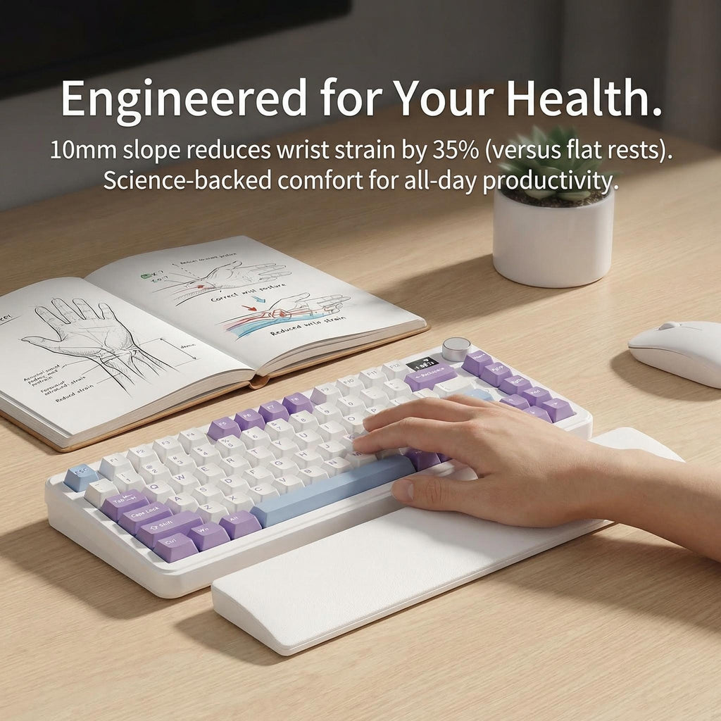 Elevate Your Gaming Experience with the Ergonomic 81 Keys Memory Foam Wrist Rest Pad - Ultimate Comfort and Support for Long Hours of Play
