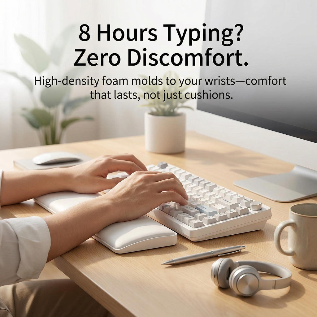 Elevate Your Gaming Experience with the Ergonomic 81 Keys Memory Foam Wrist Rest Pad - Ultimate Comfort and Support for Long Hours of Play