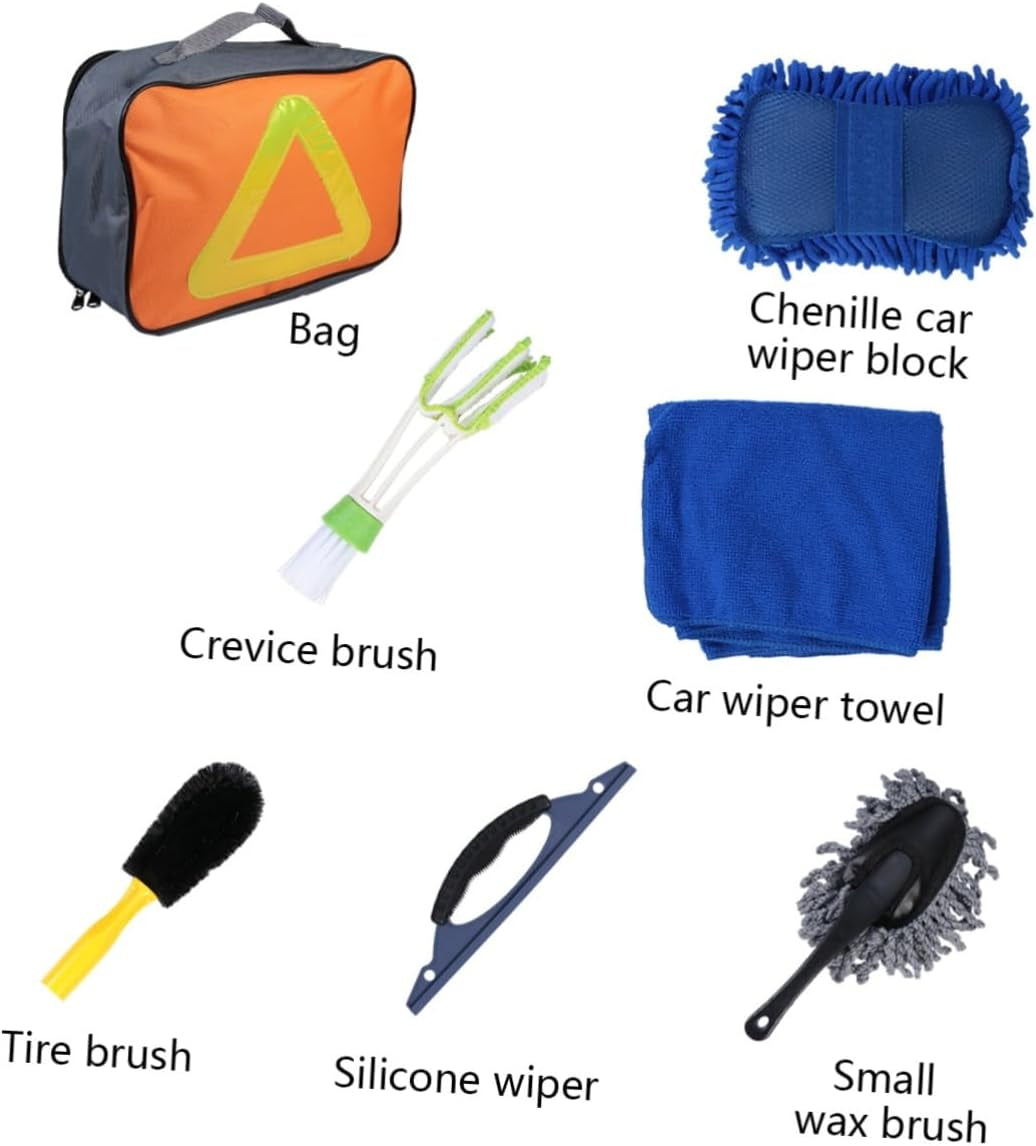 Car Cleaning Tool Kit Car Wash Cleaning Supplies Lightweight Wash Kit for Easy Maintenance