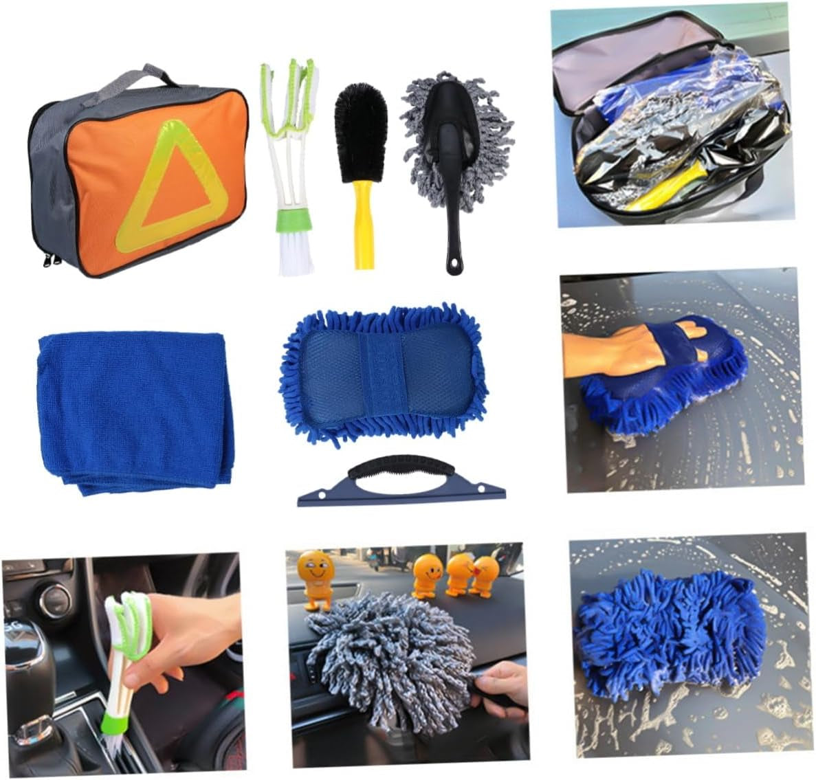 Car Cleaning Tool Kit Car Wash Cleaning Supplies Lightweight Wash Kit for Easy Maintenance