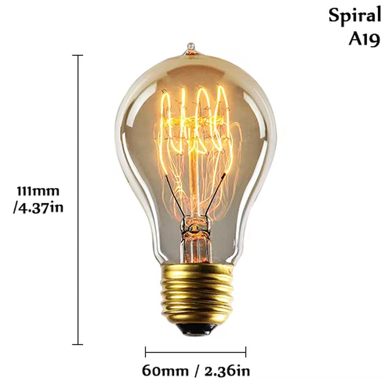 Illuminate Your Space with the Vintage Charm of Edison Bulb E27 220V 40W - ST64 A19 T45 G80 G95 G125 Incandescent Filament Lighting