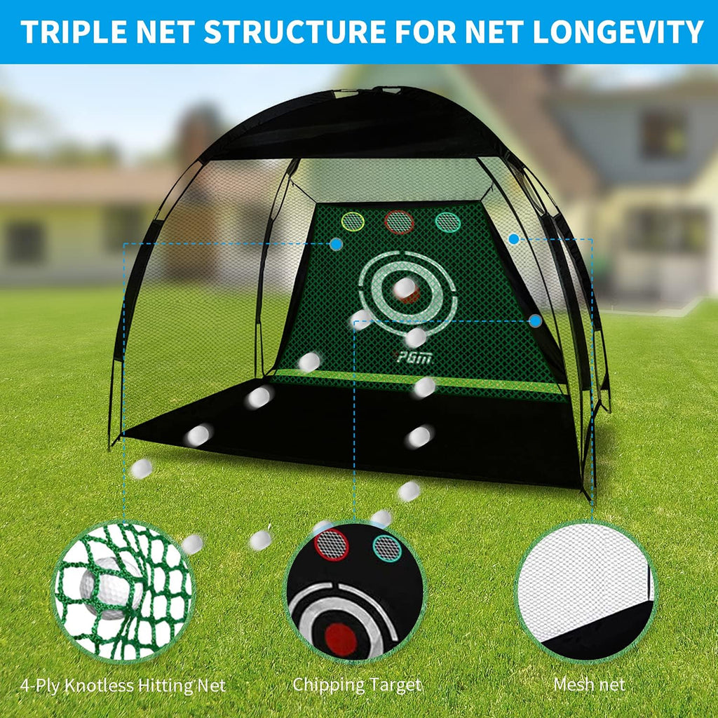 Ultimate Golf Practice Net: 10x7 Feet Heavy Duty Training System for Backyard & Indoor Use – Perfect for Swing Improvement and Skill Development