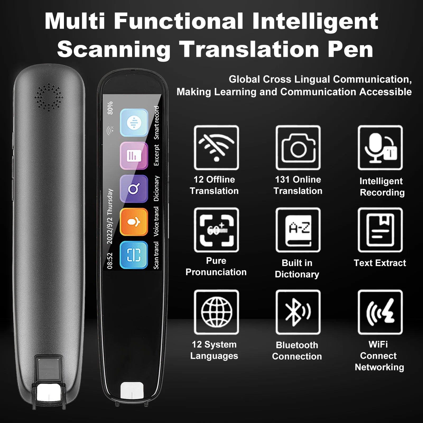 Smart Translation & Reading Pen – Instantly Reads, Speaks & Translates 131 Languages
