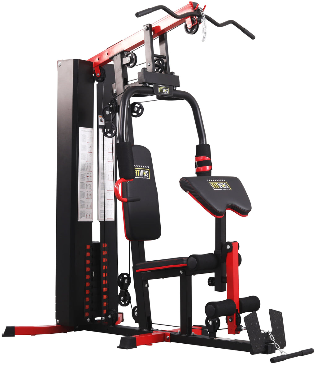 Transform Your Home Workout with the LX750 Multifunctional Full Gym System - 122.5 Lbs Weight Stack for Ultimate Strength Training