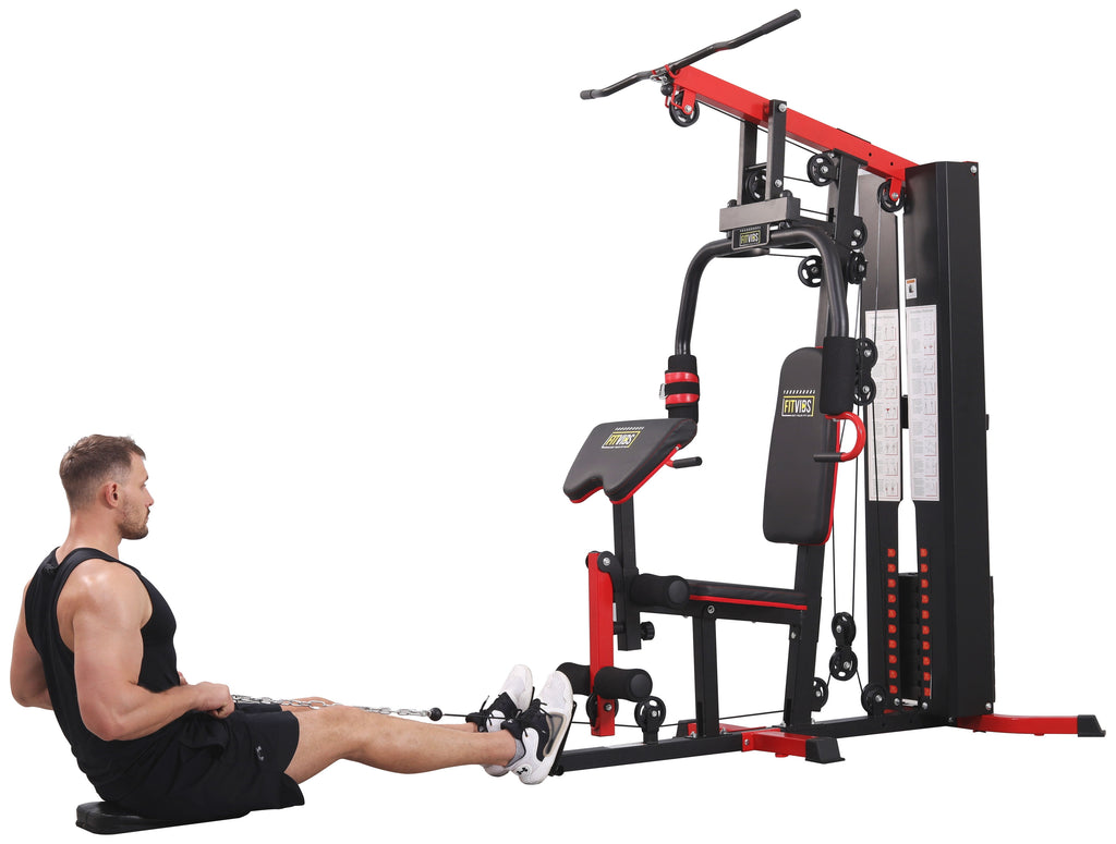 Transform Your Home Workout with the LX750 Multifunctional Full Gym System - 122.5 Lbs Weight Stack for Ultimate Strength Training