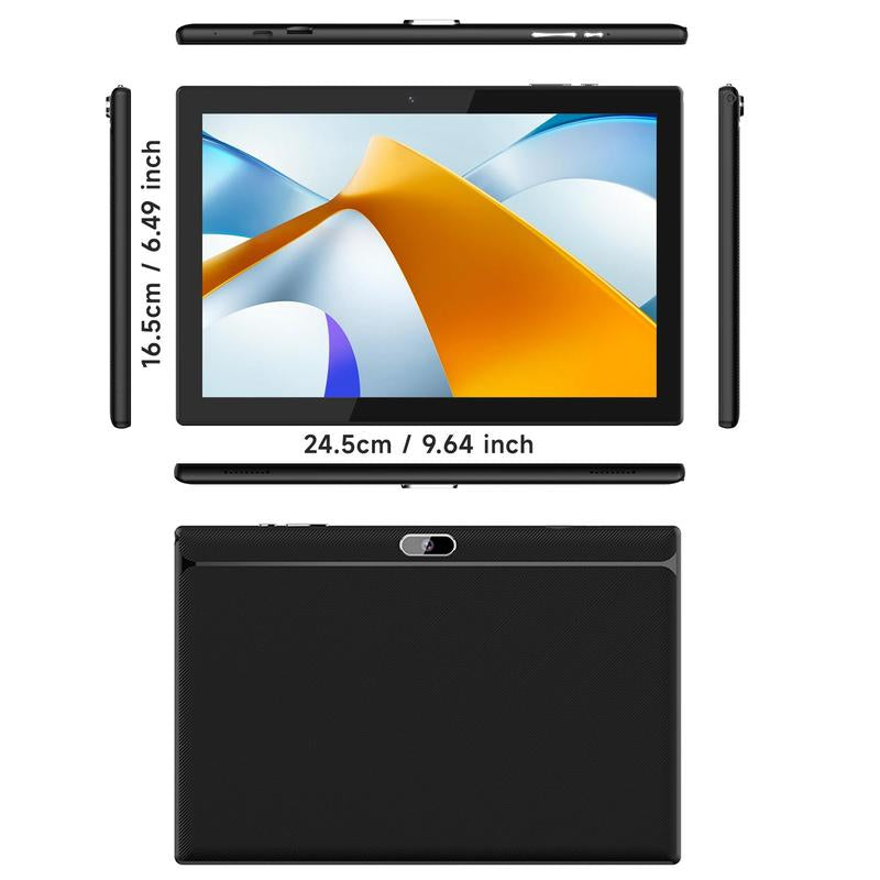 Powerful 10.1" Android Tablet with Keyboard & Mouse - Quad-Core 2.0GHz, 12GB RAM, 128GB Storage - Perfect for Work & Play, Ideal Christmas Gift!