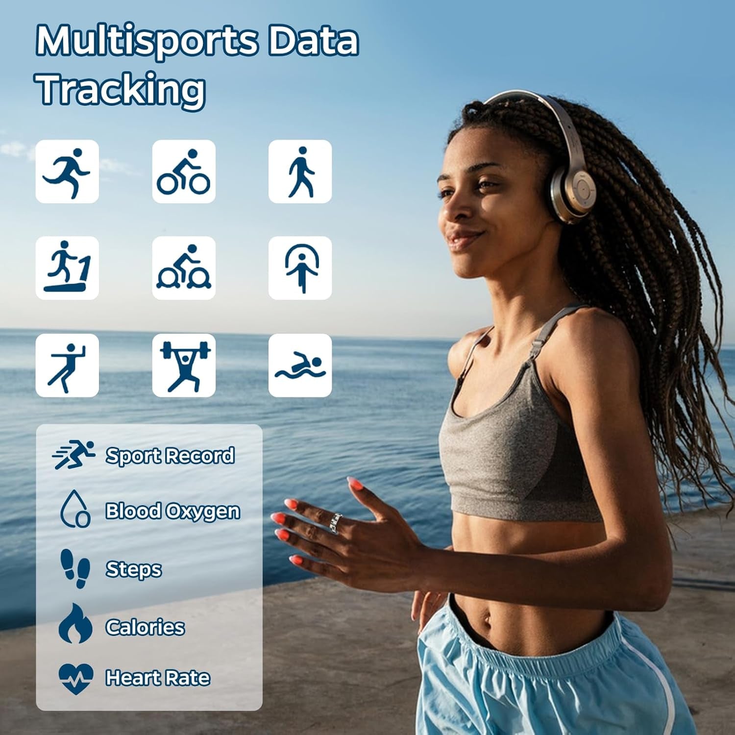 Revolutionary Smart Ring Health Tracker - Your Ultimate Sleep and Fitness Companion in Stylish Silver