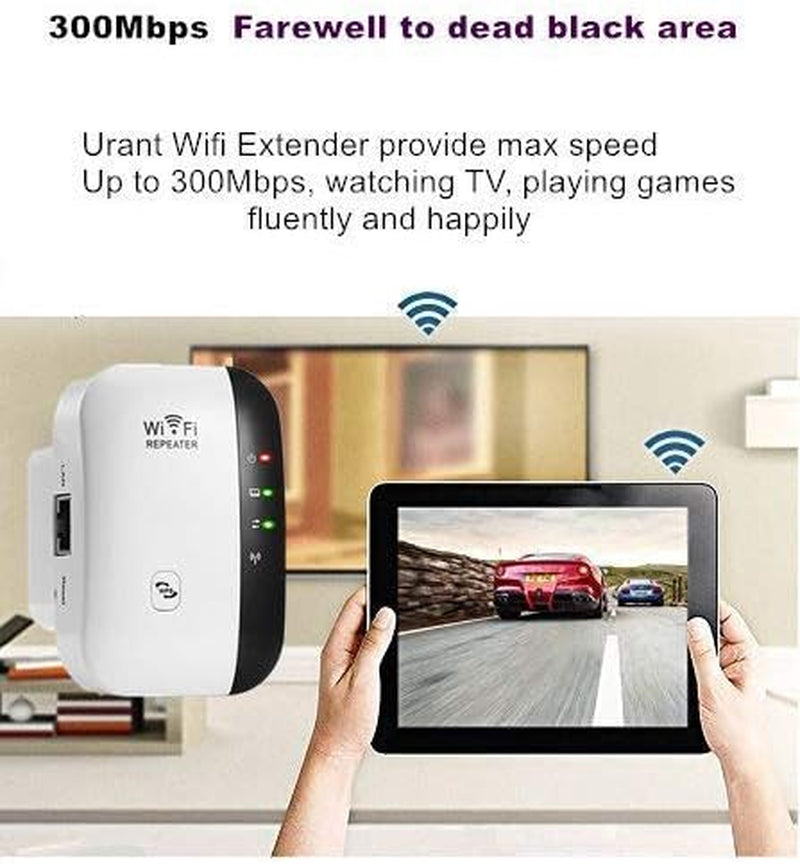 Boost Your WiFi Signal with Our Easy-to-Set-Up Range Extender - Perfect for 2.4G Networks with Integrated Antennas and LAN Port