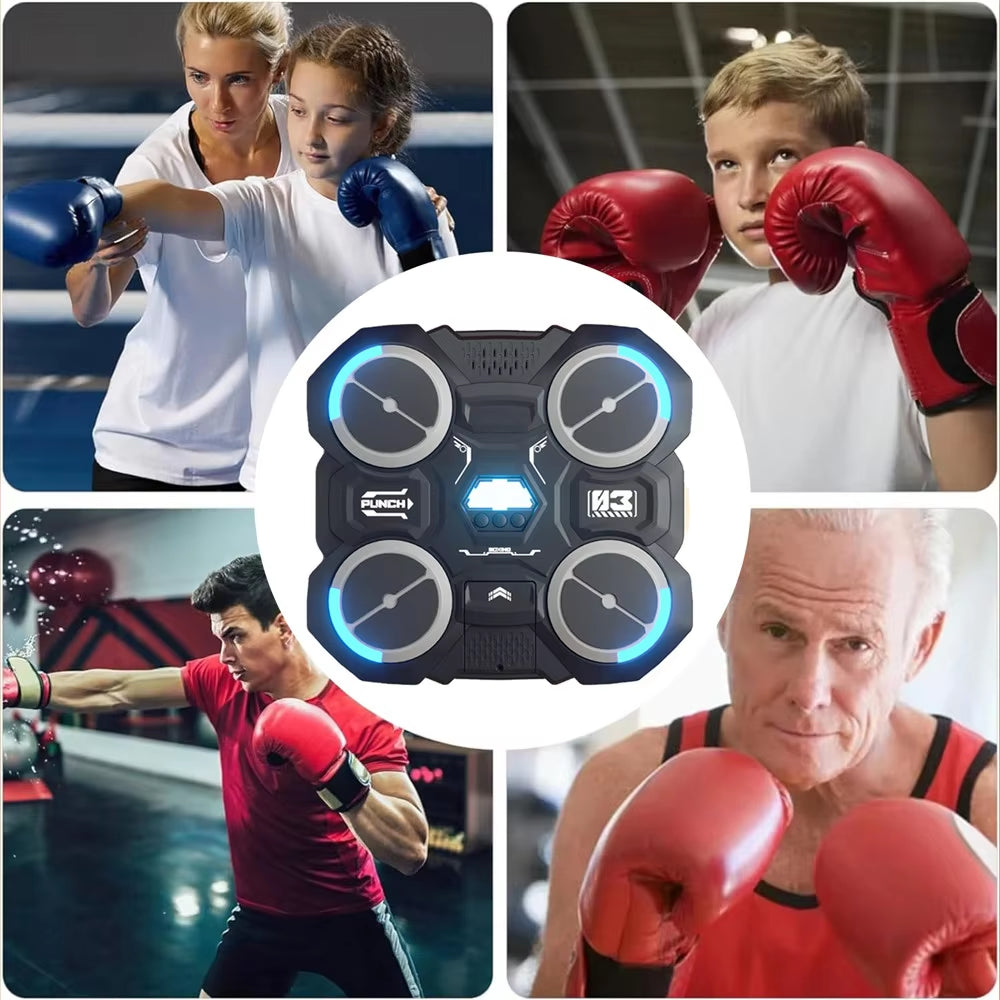 Revolutionary Bluetooth Music Boxing Machine for Kids - Wall-Mounted Smart Boxing Trainer with Adjustable Speed and Colorful Light Effects