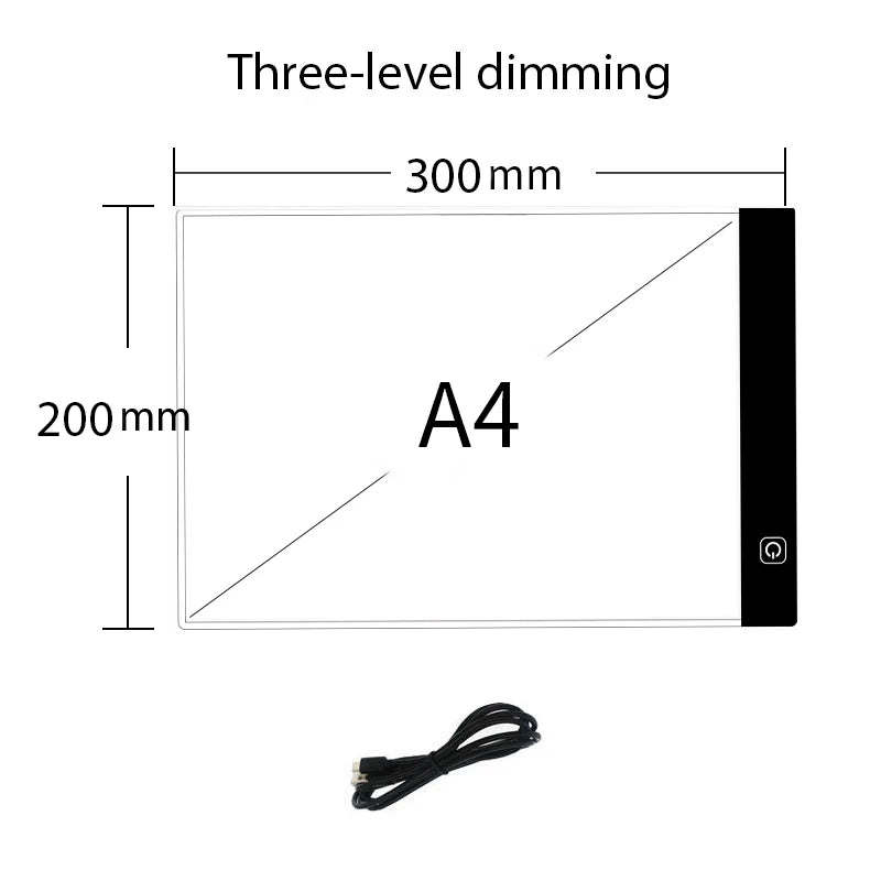 Dimmable LED Drawing Pad - Adjustable Light Animation Table for Kids - Perfect Educational Gift!