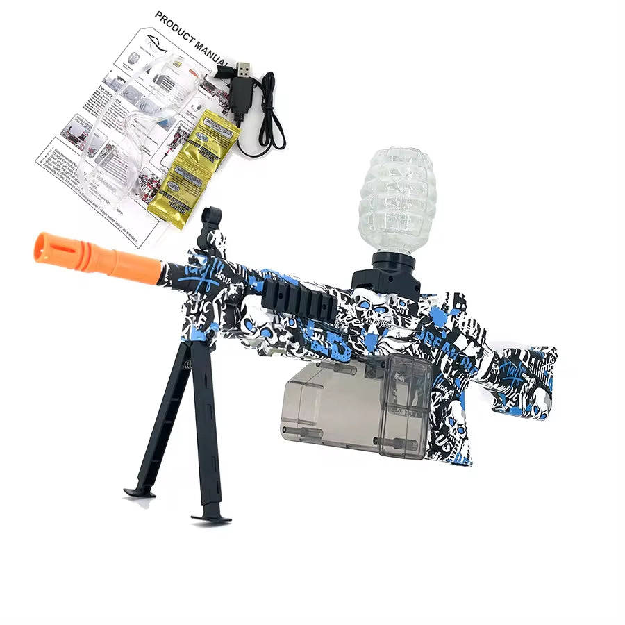 Ultimate GEL Electric Ball Blaster - Rechargeable Automatic Toy for Outdoor Team Games - M249 Model