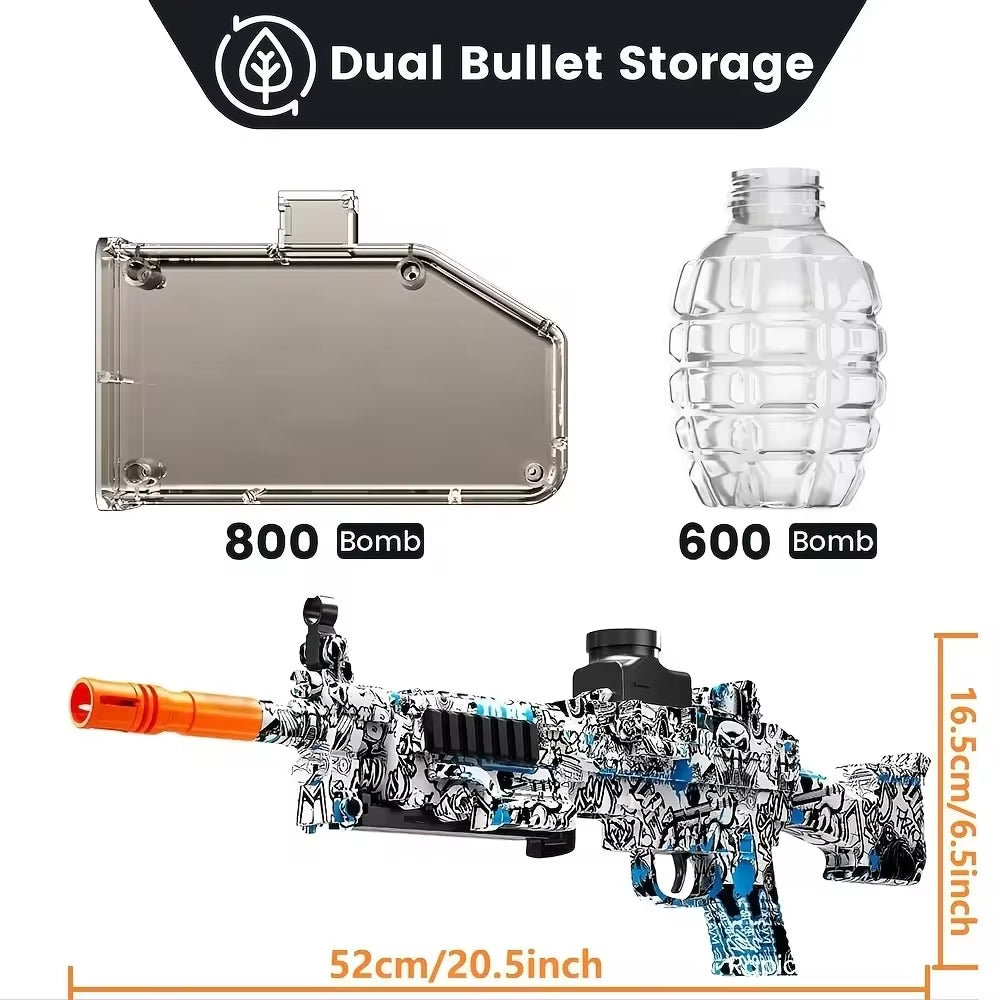 Ultimate GEL Electric Ball Blaster - Rechargeable Automatic Toy for Outdoor Team Games - M249 Model