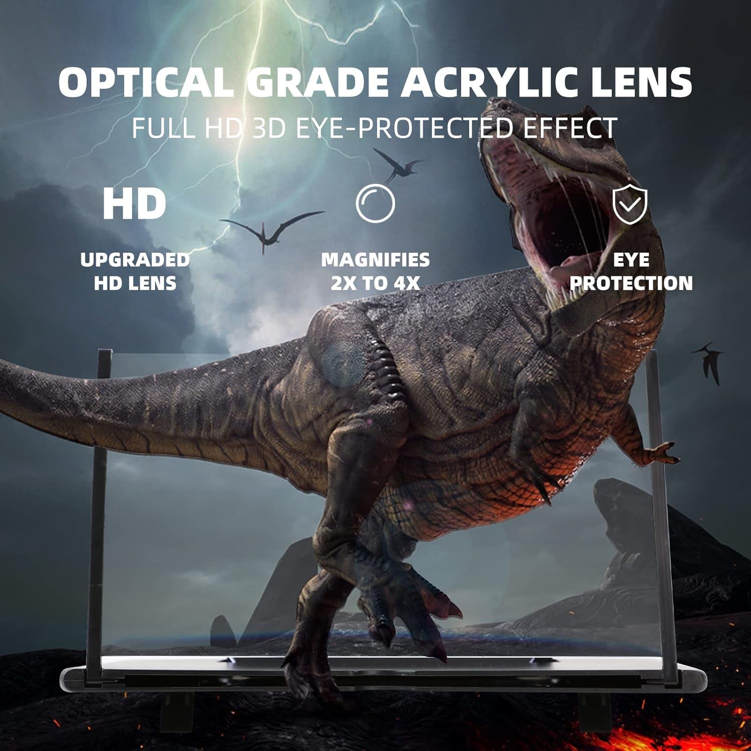 Experience Movies and Gaming Like Never Before with the 14" HD 3D Screen Magnifier for Your Smartphone