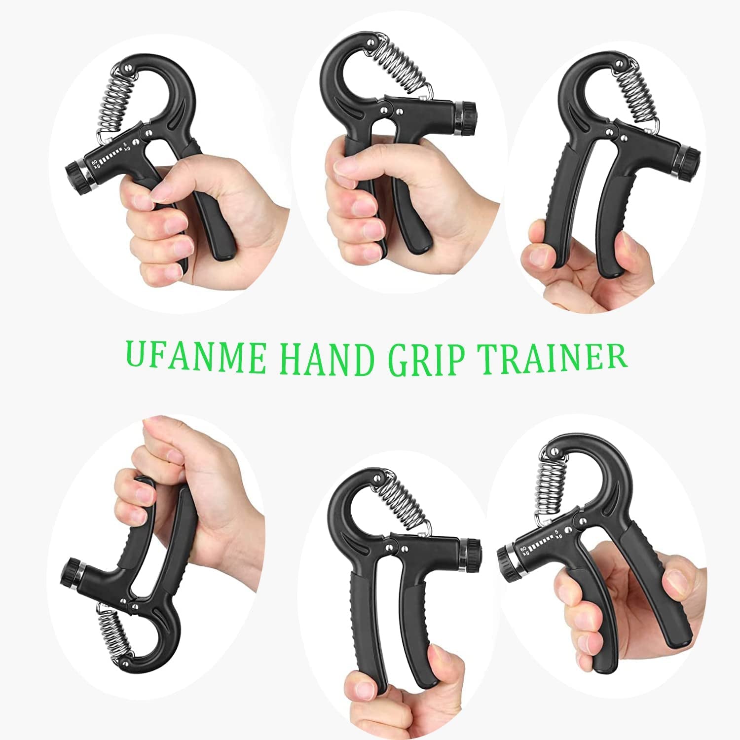 Adjustable Hand Grip Strengthener - 22 to 132 Lbs Resistance Trainer for Athletes, Musicians, and Rehabilitation