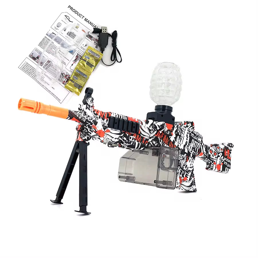 Ultimate GEL Electric Ball Blaster - Rechargeable Automatic Toy for Outdoor Team Games - M249 Model