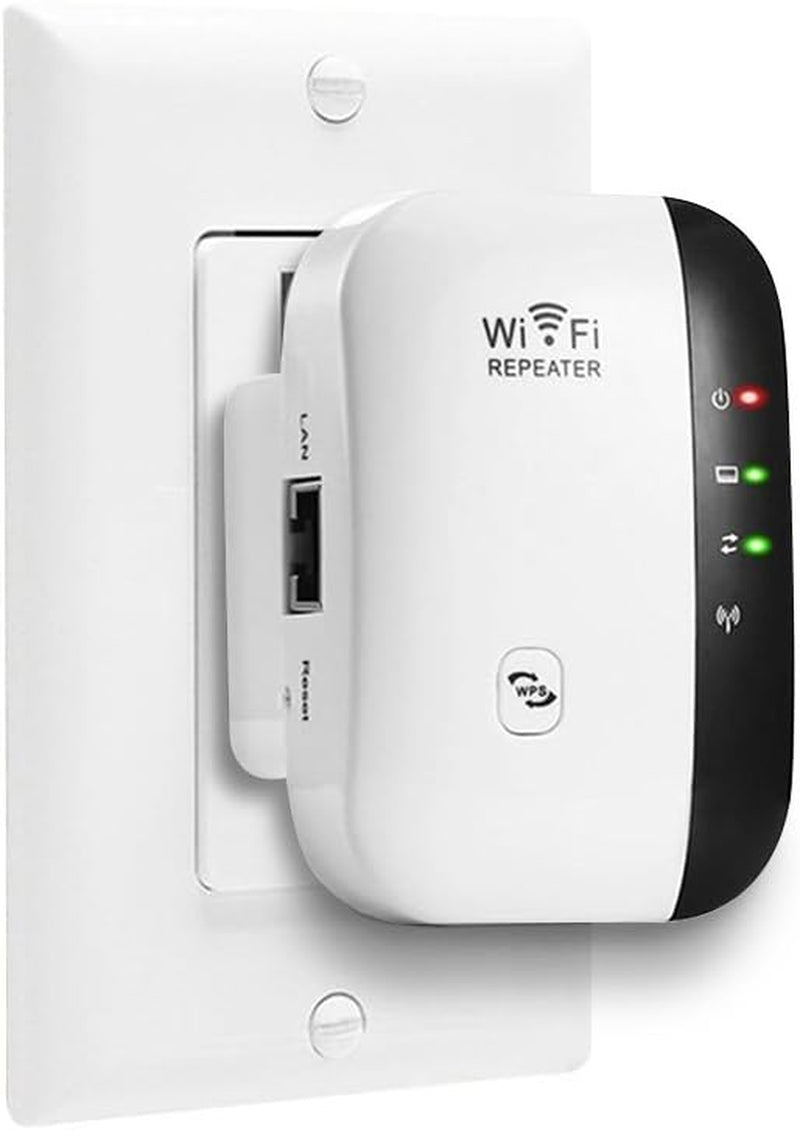Boost Your WiFi Signal with Our Easy-to-Set-Up Range Extender - Perfect for 2.4G Networks with Integrated Antennas and LAN Port