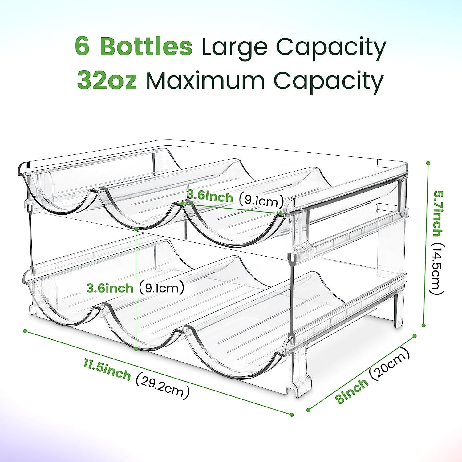 Maximize Your Space with Our Stackable Water Bottle Organizer - 2 Pack for Effortless Storage Solutions