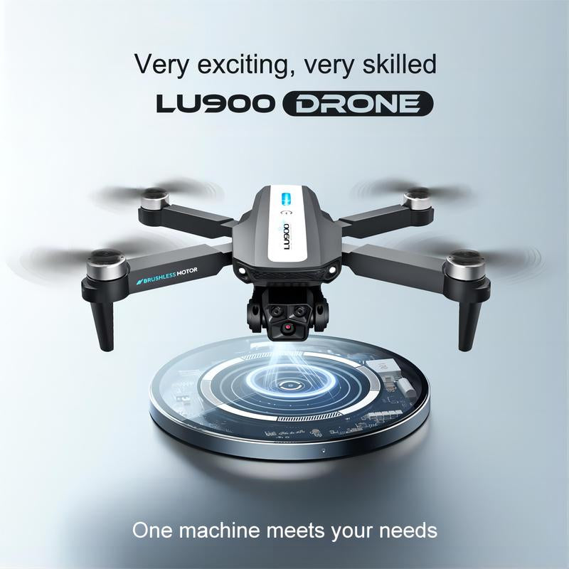 YCMDCGIE LU900 Foldable Drone with Dual HD Cameras, Gesture Control, and WiFi FPV Live Video - Perfect for Vlogging and Ideal Gift for Kids!