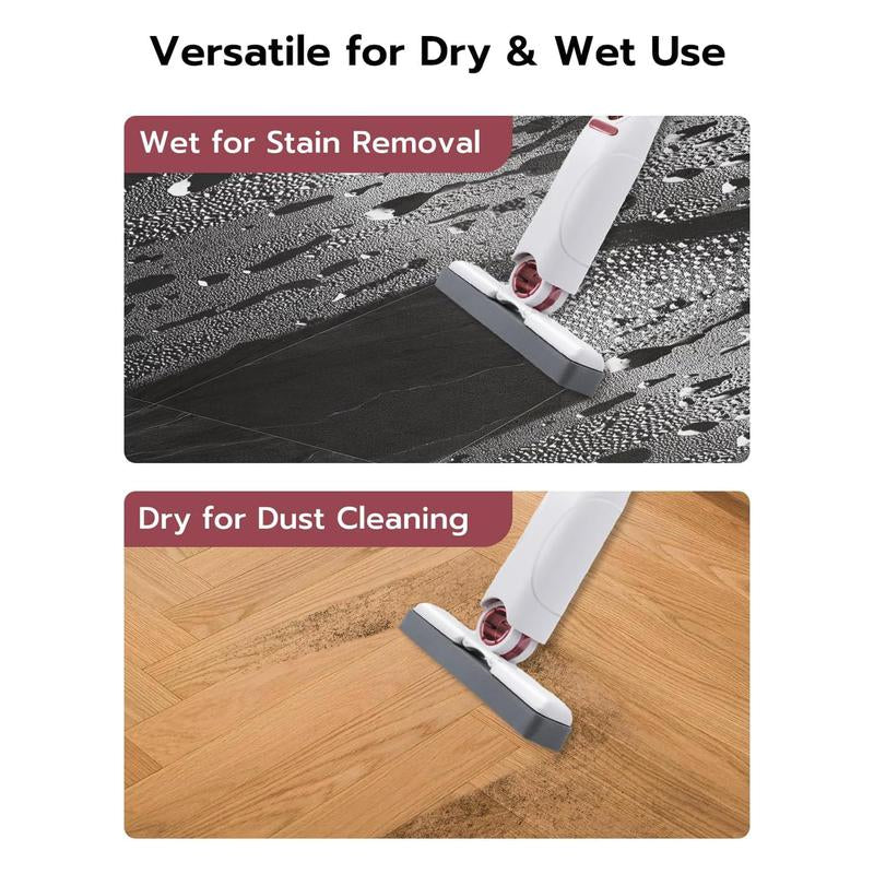 Mini Cleaning Mop,Mini Sponge Mop,Wet and Dry Use Cleaning System,2 Sponge Head & 1 Squeeze Handle,Mini Mop for Bathroom,Kitchen,Desktop,Glass,Living Room,Car.