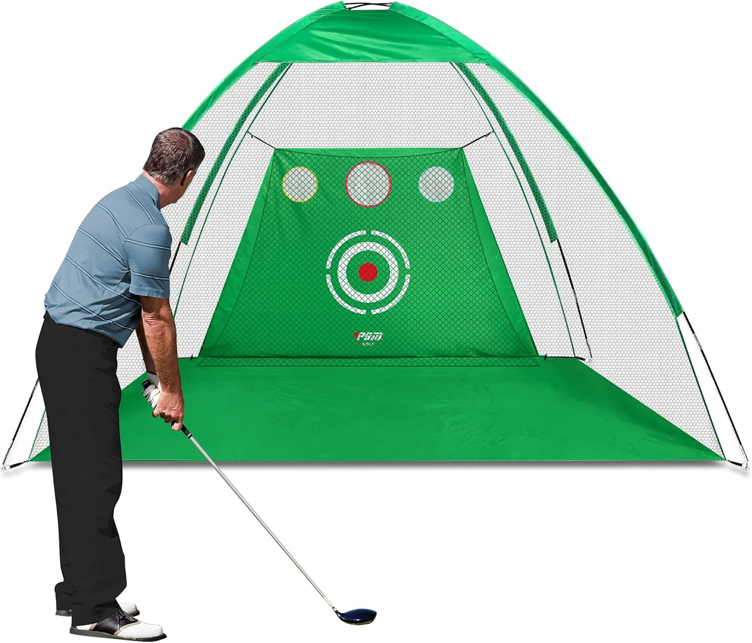 Ultimate Golf Practice Net: 10x7 Feet Heavy Duty Training System for Backyard & Indoor Use – Perfect for Swing Improvement and Skill Development