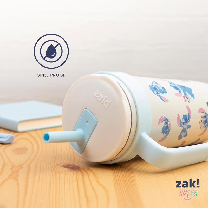 Zak Designs Fairway Kids Insulated Stainless Steel Tumbler - Splash-Proof Lid & Silicone Spout for Easy Sipping!