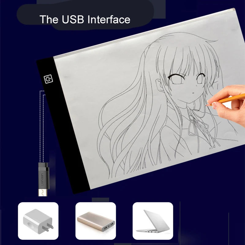 Dimmable LED Drawing Pad - Adjustable Light Animation Table for Kids - Perfect Educational Gift!