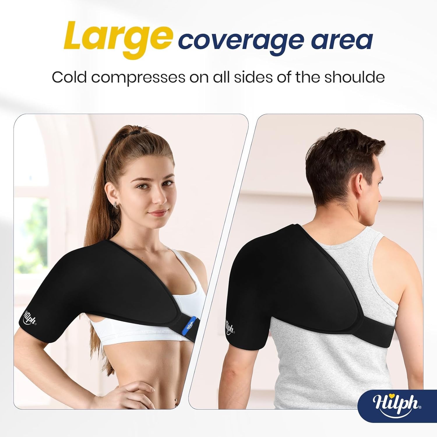 Revolutionary Shoulder Ice Pack Wrap for Ultimate Rotator Cuff Relief - Double-Layer Gel Cold Therapy with Adjustable Compression for Men & Women