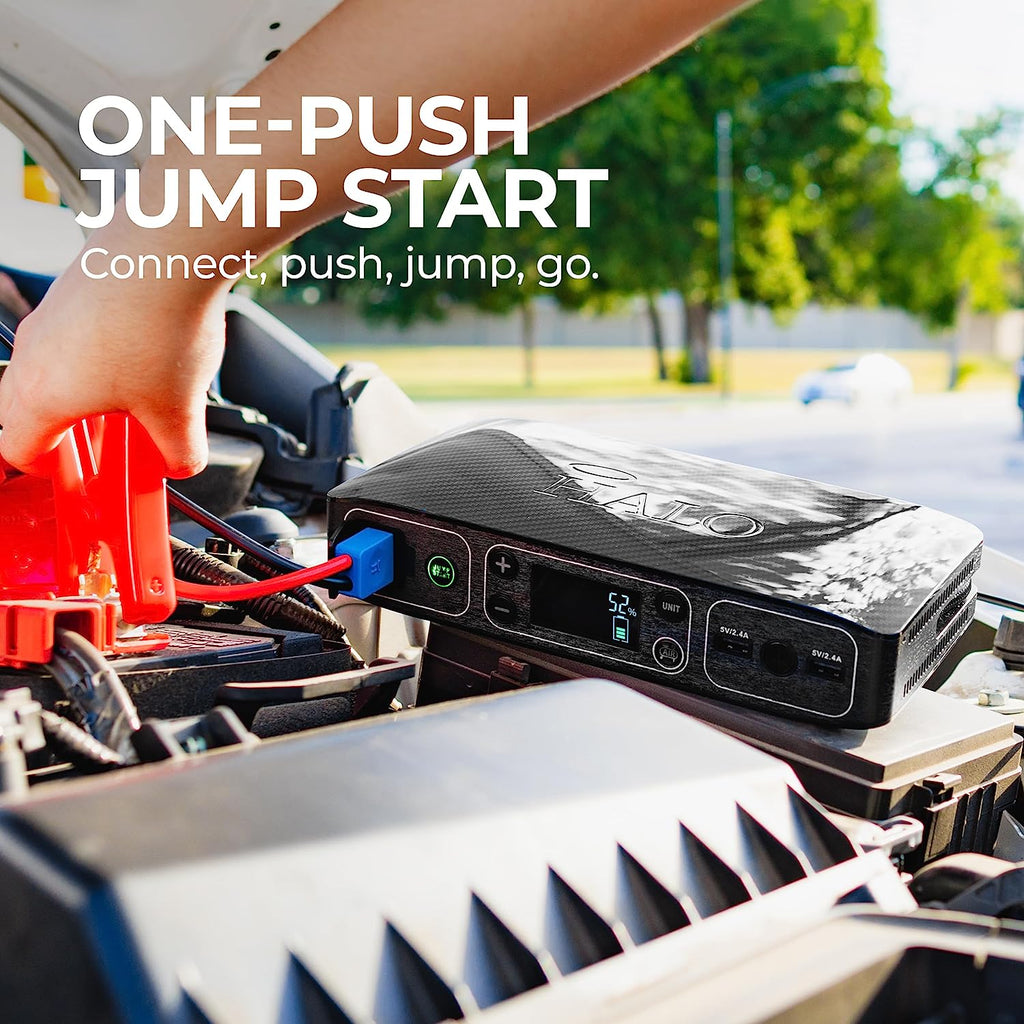 Power Up Anywhere: Bolt Air 58830 Portable Car Jump Starter with 100 PSI Air Compressor, USB Power Bank, Emergency Floodlight & Charger for Cars, SUVs & Trucks - TSA Approved in Stylish Gray