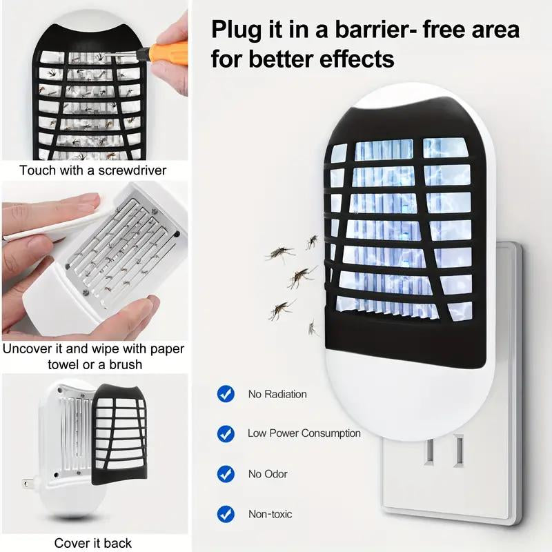 Indoor Electric Bug Zapper Lamp - UV LED Insect Trap for Home, Balcony & Patio - Chemical-Free & Compact Design