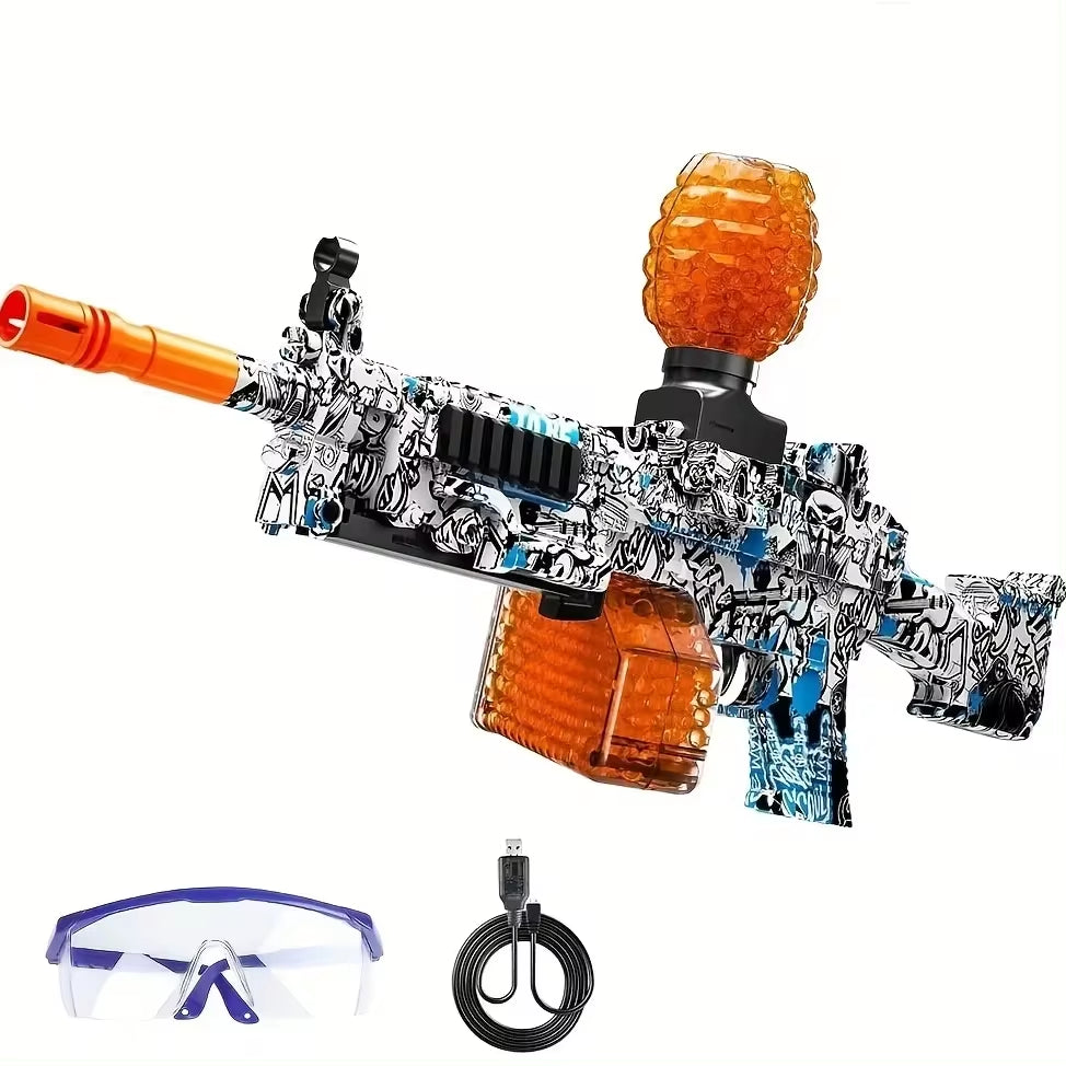 Ultimate GEL Electric Ball Blaster - Rechargeable Automatic Toy for Outdoor Team Games - M249 Model