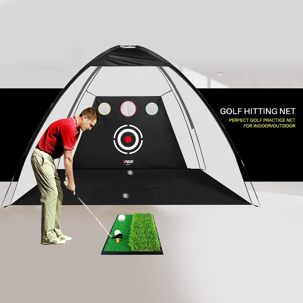 Ultimate Golf Practice Net: 10x7 Feet Heavy Duty Training System for Backyard & Indoor Use – Perfect for Swing Improvement and Skill Development