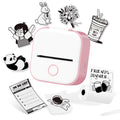 T02 Portable Label Maker, Mini Sticker Printer, Bluetooth Inkless Sticker Maker Machine, Mobile Printer for Study Notes, Kids Gift, Photos, Journals, To-Dos (Pink)