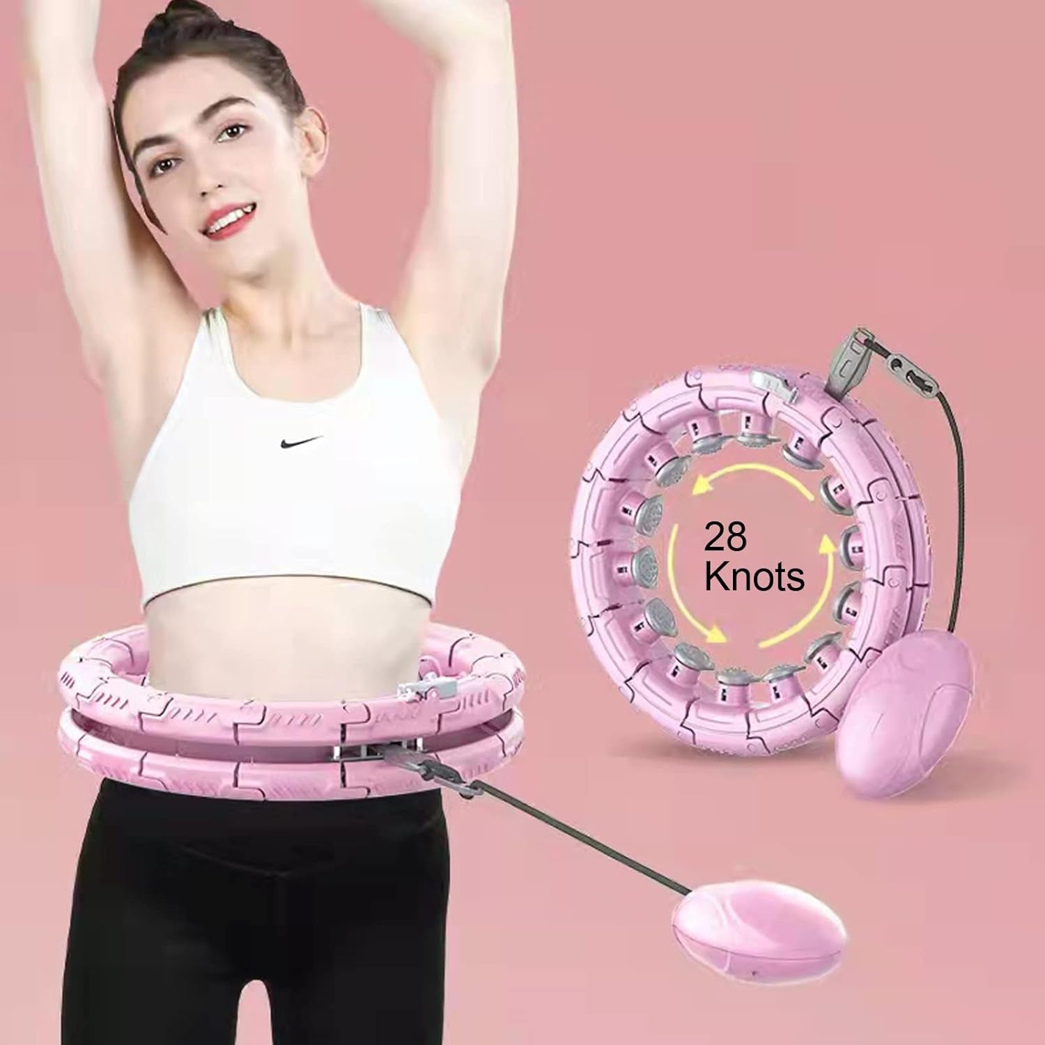 Transform Your Workout with the Smart Weighted Hula Exercise Hoop - 2-in-1 Fitness & Massage for All Ages!