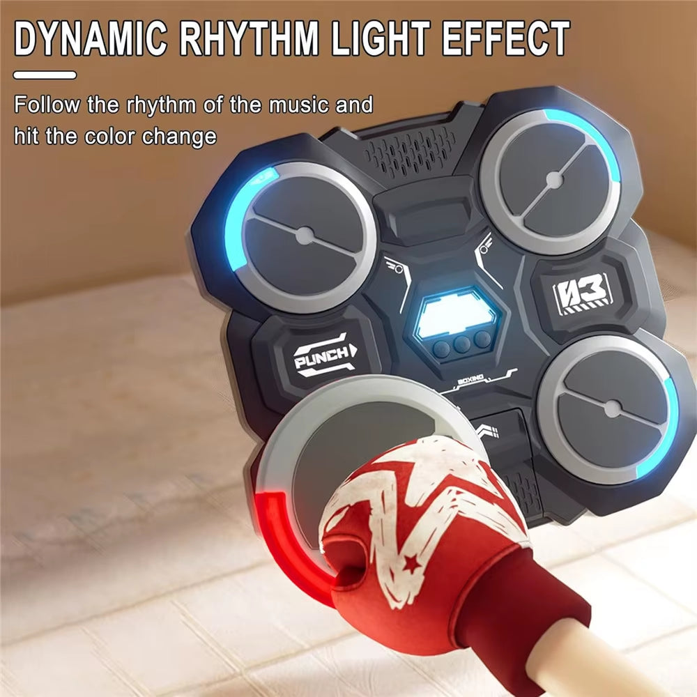 Revolutionary Bluetooth Music Boxing Machine for Kids - Wall-Mounted Smart Boxing Trainer with Adjustable Speed and Colorful Light Effects